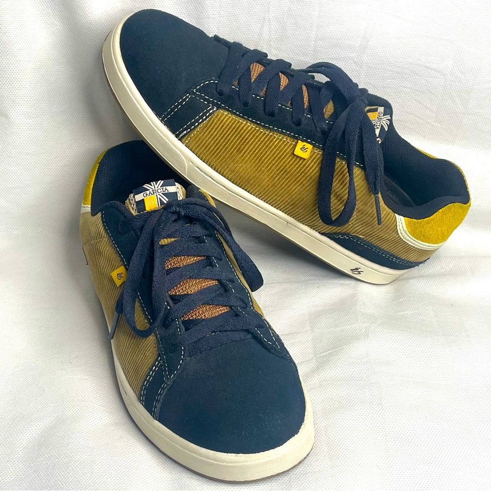 éS Danny Garcia 2 Skateboarding Shoes Mens Size US 8 EU 41 Suede Brown Corduroy